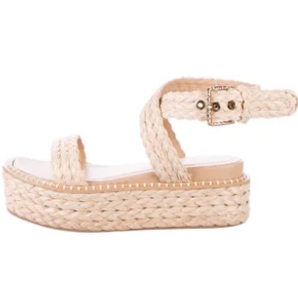 Ulla Johnson Gemma Raffia Espadrille Flatform Sandal